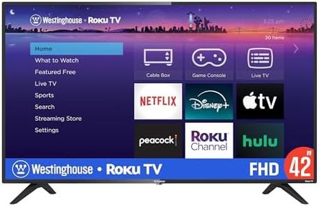 Westinghouse Roku TV - 42 Inch Smart TV, 1080P LED Full HD TV with Wi-Fi Connectivity and Mobile App, Flat Screen TV Compatible with Apple Home Kit, Alexa and Google Assistant