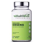 HEALTH VEDA ORGANICS PRIVATE LIMITED Korean Red Ginseng 1000 mg | 60 Veg Capsules | Supports Energy, Vitality & Strength | For Men & Women