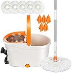 Masthome Spin Mop and Bucket with W
