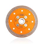 BGTEC Diamond Porcelain Saw Blades,1pc 4 Inch X Mesh Turbo Tiles Blades with Arbor 5/8”-11 Flange for Porcelain Tile Granite Marbles Cutting Disc