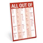 Knock Knock All Out of Grocery List Pad (Red/Original) - All Out of Pad List & Magnetic Note Pad with Magnet, 6 x 9-inches