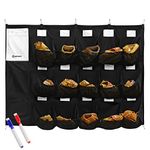 Get Out! Dugout Organizer for Helmets, Gloves, Bats and More - 15 Pocket Baseball Coaching Accessories Tee Ball and Softball Equipment Hanging Fence Rack with 7 Hooks