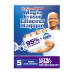 Mr. Clean Magic Eraser Ultra Foamy Multi Purpose Cleaner, Foaming Magic Eraser Sponge Multi Surface Cleaner, 5 Count