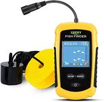 LUCKY Kayak Portable Fish Depth Finder Water Handheld Fish Finder Sonar Castable Kayak Boat Fishfinder Transducer Fishing LCD Display FFC1108