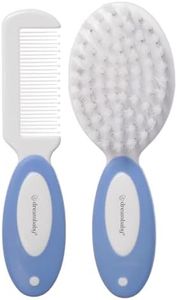 Dreambaby Deluxe Baby Hair Brush & Comb Set, Ideal Grooming Kit for Newborns & Toddlers, Soft and Gentle on Scalp with Rounded Teeth and Easy Grip Handle - Blue