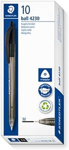 STAEDTLER - Ball 4230 M - Stylo-Bille Triangulaire Rétractable Pointe Moyenne 1 mm Noir - 4230 M-9