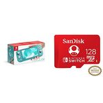 Nintendo Switch Lite - Turquoise + SanDisk 128 GB MicroSDXC Card for Nintendo Switch