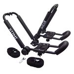 HTTMT- 1 Pair Foldable Kayak (Style A) Carrier Boat Canoe Fold Rack Holder Snowboard J-Bar Roof Top Pair