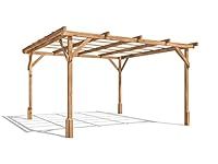 Wooden Pergola Garden Plant Frame Trellis Kit - Utopia by Dunster House (W3m x D3m)