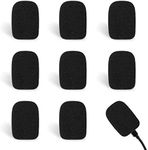 8 Pack Headset Microphone Foam Cover, Foam Microphone Windscreen Microphone Protector Mini Windscreens Sponge Foam Covers Shield Protection New Job Gifts(Black)