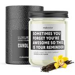 Spiritual Candle - 220g Soy Wax with Madagascan Vanilla, Jasmine & Sugared Almond - Spiritual Gift Sometimes You Forget You are Awesome - Funny Candles by Makester