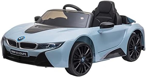 HOMCOM BMW I8 Coupe Licensed 6V Electric Car for Kids with Parent Remote Control, Kids' Electric Ride-on with Suspension Wheels, MP3, Music, Horn, LED Lights, for 3-8 Years Old, Blue