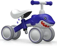 Baby Balance Bike for 1 Year Old Boys Girls, Riding Toys for Toddlers, No Pedal Bicycle, 12-36 Months Kids First Bike, Best Gift for Birthday, Christmas, Halloween (Shark)