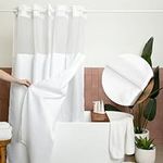No Hook Shower Curtain with Snap in
