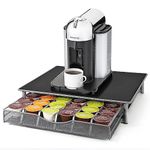 Vinsani 36 Capsules Coffee Pod Storage with Sliding Drawer- Non Slip Surface Stackable Holder Organiser Box for Dolce Gusto Coffee Pods