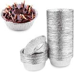 Oopsu 100 Pack 4" Round Tart Pie Foil Pans Disposable Pans Aluminum Foil Tart & Pie Tins Pans for Baking,Cooking,Storage or Reheating