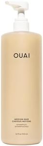 OUAI Medium Hair Shampoo - Salon Size Hydrating Shampoo for Medium Hair - Nourishes, Strengthens, Reduces Breakage and Adds Shine - Coconut Oil, Babassu and Keratin - Sulfate Free, 32 Oz