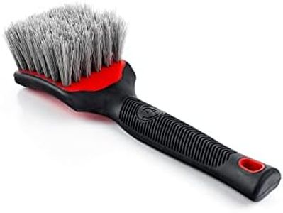 Detail Factory - Tire Scrub Brush - Stiff Synthetic Bristles, Ergonomic Design, Clean Your Tires with Ease, Red