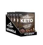 ACTI-SNACK Keto Granola - Dark Chocolate Almond 5 x 300g | Grain-Free Granola, Plant Protein Rich in Fibre Iron and Magnesium, Low in Sugar, Vegan friendly Breakfast