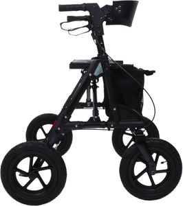 Angel Mobility All Terrain Folding Rollator Walker with Seat – Lightweight