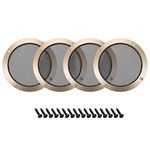 uxcell 4pcs 4 inches Speaker Grill Mesh Decorative Circle Subwoofer Guard Protector Cover Audio Accessories