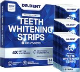 DR.DENT Teeth Whitening Strips Professional Strength – 7 Treatments (14 Strips) with Mouth Opener – Enamel Safe Teeth Whitening Kit for Sensitive Teeth