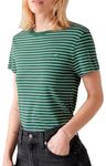 Levi's Women's Essential Hm Ss Tee T-Shirt, Maury Stripe Bistro Green, S