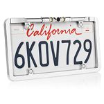 BOYO VTL275LTJ - Ultra Slim Full-Frame License Plate Backup Camera with Active Parking Lines and LED Lights (Chrome)