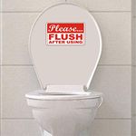 Asmi Collections Self Adhesive Flush Toilet Restroom Sign Stickers