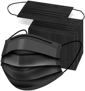 ZTANPS Face Mask,Pack of 50 Black Disposable Face Mask for Men & Women