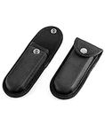 QWORK® 2 Pcs Oxford Cloth Sheath with Snap Closure for Folding Blade Pocket Knife up to 5 Inch Black