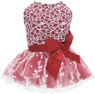CuteBone Vestido de cumpleaños para perro, falda de cachorro, tutú para gato, traje de boda, ropa de fiesta para mascotas para perros pequeños, disfraz DD09S