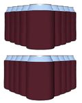PartyPrints 25 Pack Burgundy Blank Can Cooler Sleeves, Customizable Bulk Sublimation Insulated Foam for Beer, Collapsible Plain Drink Holder, Cold Soda Insulator, 12oz Regular, 16oz Tall Cans