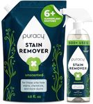 Puracy Laundry Stain Remover Refill - Powerful Plant-Based Stain Treater for Removal of Fresh & Set-In Stains - Carpet Stain Remover, Baby Stain Remover, Stain Remover Laundry, 16oz Spray+48oz Refill