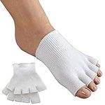 Pedimend Gel-Lined Compression Toe Separating Socks (1PAIR - 2PCS) | Toe Alignment Socks | Toe Separator Socks Relieves Ball of Foot Pain, Corns, Metatarsalgia, Overlapping Toes & Pinched Toes