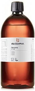 Naissance Sesame Seed Oil (No. 248) - 900ml - Natural Moisturiser for Skin, Face, Beard, Nails, Hair, Body - Massage, Aromatherapy, DIY Beauty, Conditioner - Vegan, No GMO