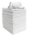 Exel 10 Pack of Genuine White Lint Free Microfibre Super Magic Cleaning Cloths For Polishing, Washing, Waxing And Dusting.