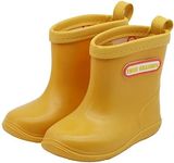 Baby Waterproof Shoes Toddler Kids Rain Boots Boys Girls Cute Play Boots Yellow