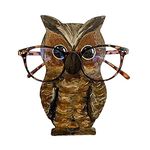 IUIBMI Owl Glasses Holder Wooden Animal Glasses Holder Stand Creative Animal Eyeglass Holder Stand for Sunglasses Home Office Desk Bedside Nightstand