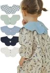 Konny Baby Bibs 5-Pack, 360 ​​° Rotate, Soft and Absorbent Bandana Drooling for Boys Girls (Set 2)