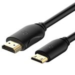 Rankie Mini HDMI to HDMI Cable, High Speed Supports Ethernet 3D 4K and Audio Return, Black (15 Feet)