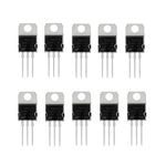 10Pcs Voltage Regulator, MOSFET Transistors Kit L7805CV Voltage Regulator Output 5 V 1.5 A Integrated Circuits L7805 Linear Positive Voltage Regulators Stabilizer Package IC Transistor Assortment Kit