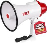 Pyle Megaphone - 30W Bullhorn with Adjustable Volume, Siren and Music Modes, Powerful Sound PA Speaker for Events, Coaching, Sport, Battery Operated