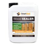 Smartseal's Wood Sealer - Clear Wood Preserver And Wood Treatment Outdoor 10 Year Protection, For Use On Fences, Decks, Sheds & Garden Furniture. Easy To Apply With Brush, Roller Or Sprayer (5 Litre)