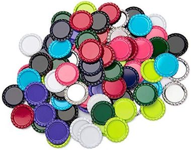 IGOGO 100 Pcs Mixed Colors Bottle Caps Craft Bottle Stickers for Hair Bows Pendants Scrapbooks 1 Inch (10colors x 10pcs))