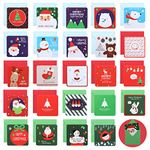 Naler 24 Pack Mini Christmas Greeting Cards & Envelopes Merry Christmas Greeting Cards Blank Note Cards Xmas Card with Envelopes, 2.7 x 2.7 Inches