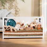 BUCATSTATE Hamster Cage Metal 2.0 - Small Animal Habitats Large Stackable with Deep Burrow Easy Install 39.3in*19.7in*20.6in for Dwarf Syrian Hamster, Guinea Pig, Gerbil, Reptiles (69.3Gallon White)