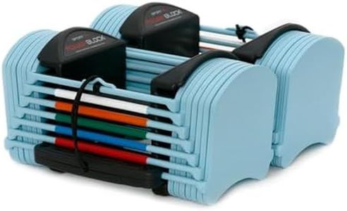 PowerBlock Sport 24 Adjustable Dumbbells, Sold in Pairs, 3-24 lb. Dumbbells, Durable Steel Build, Innovative At Home Workout Equipment, All-in-One Exercise Dumbbells, Strength Training, Blue