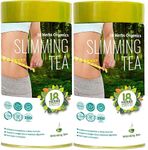 18 Herbs Organics Health with Herbs Slimming Tea Bags - Natural Herbal Detox Tea Bags - Get Slim And Fit - Improves Digestion - 40 Organic Infusion Tea Bags - Pack Of 2, Ginger, 62 Gram