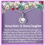 Bonus Daughter Gifts for Daughter Gift Pearl Necklace White Gold Plated Birthday Gift for Bonus Daughter Jewellery for Women Teen Girls